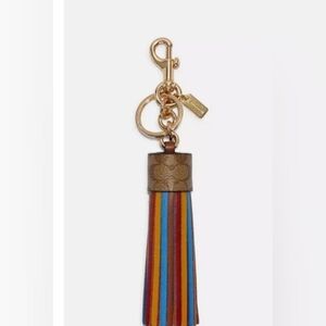 Coach Multicolor Tassel Vintage Keychain